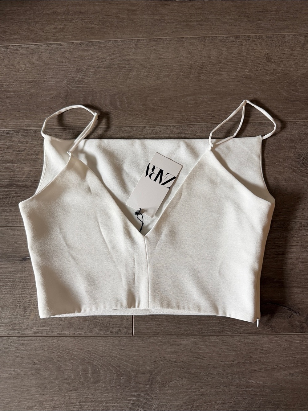 Zara Cream Cowl Neck Crop - Picture 3 of 4